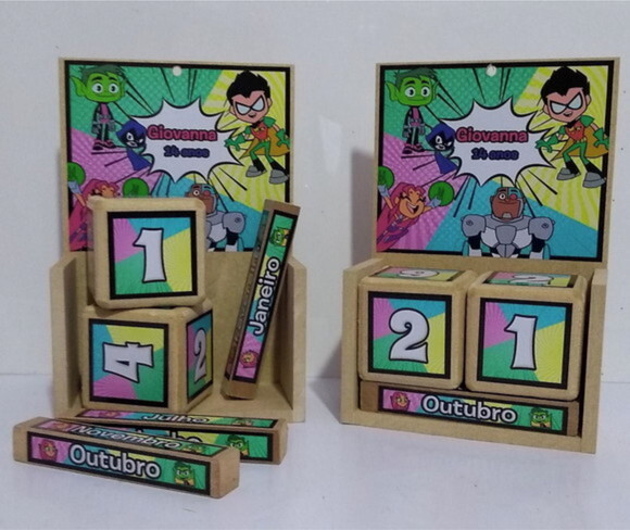 Calendário MDF Jovens Titans