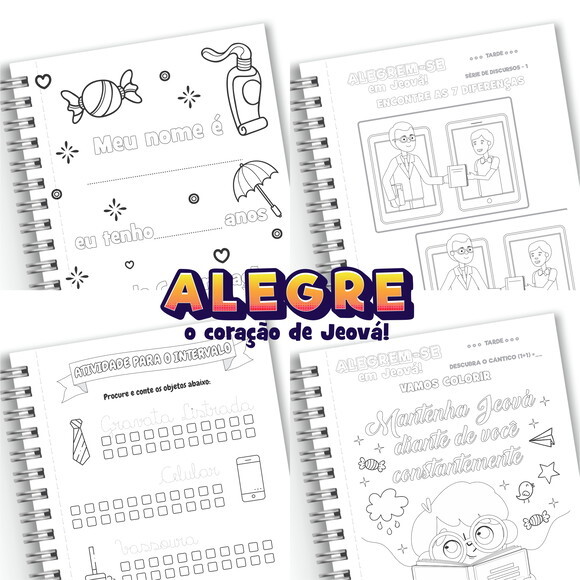 Caderno Infantil Assembleia - Alegre o coração de Jeová