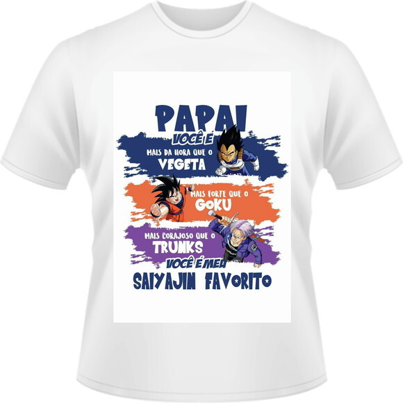 Camisa Personalizada Pai sayajin