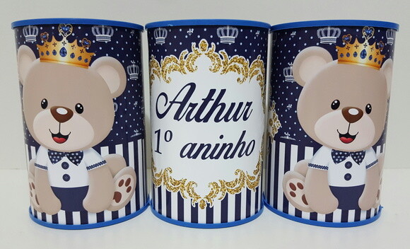 Cofrinho Personalizado Ursinho Princípe
