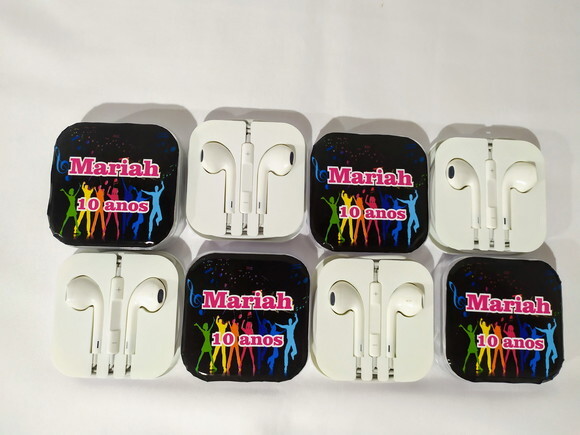 Fone de Ouvido Personalizado Pequeno com microfone