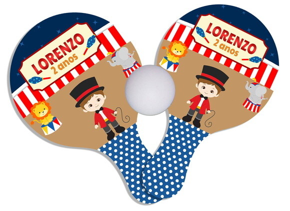 Mini Raquete personalizada - Circo