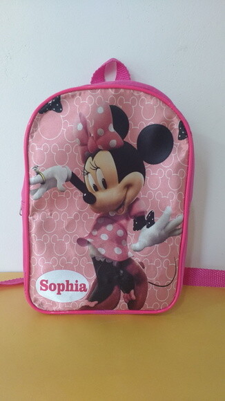 mochila minnie rosa