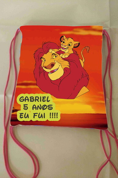 Mochilinha Rei Leão - Tamanho 20x28cm