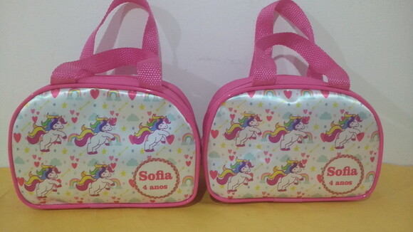necessaire meia lua unicornio - Pedido Andreia