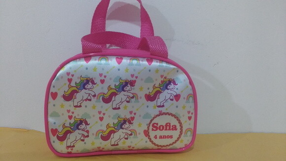 necessaire meia lua unicornio - Pedido Andreia