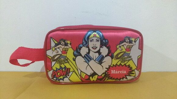 necessaire mulher maravilha super man