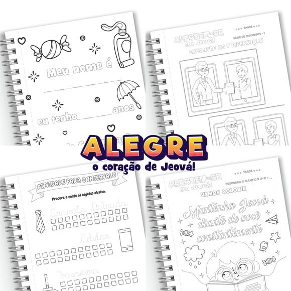 Caderno Infantil Assembleia - Alegre o coração de Jeová