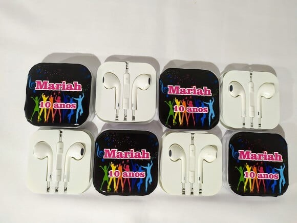 Fone de Ouvido Personalizado Pequeno com microfone