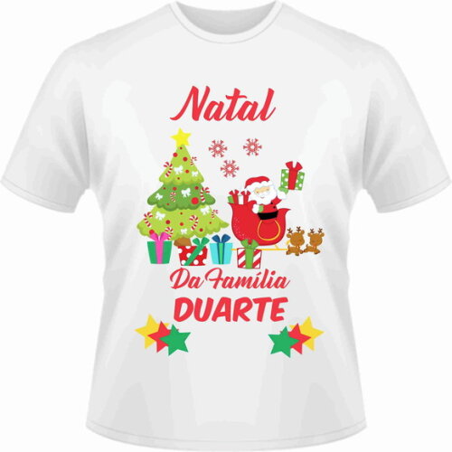 Camisa Feliz Natal Família Duarte