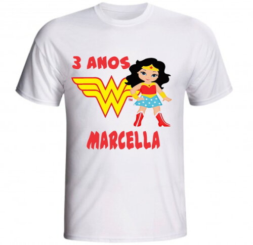 camisa infantil mulher maravilha