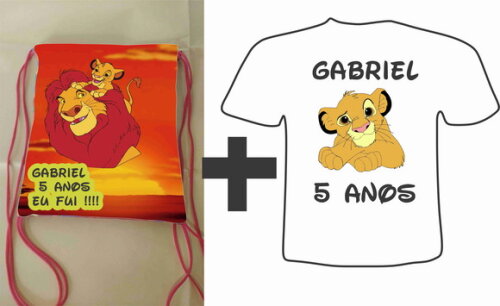 Kit mochilinha e camisa
