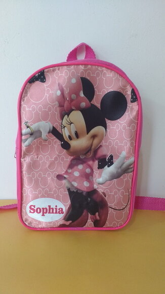 mochila minnie rosa