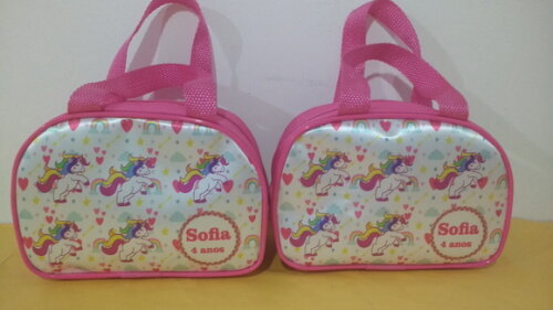 necessaire meia lua unicornio - Pedido Andreia