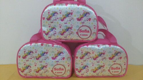 necessaire meia lua unicornio - Pedido Andreia