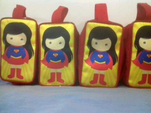 necessaire Supergirl e Superman - Pedido Gleide