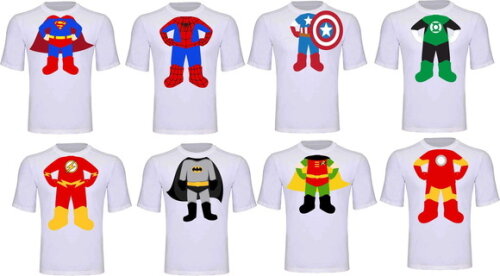 Pedido da Carla - camisa heróis