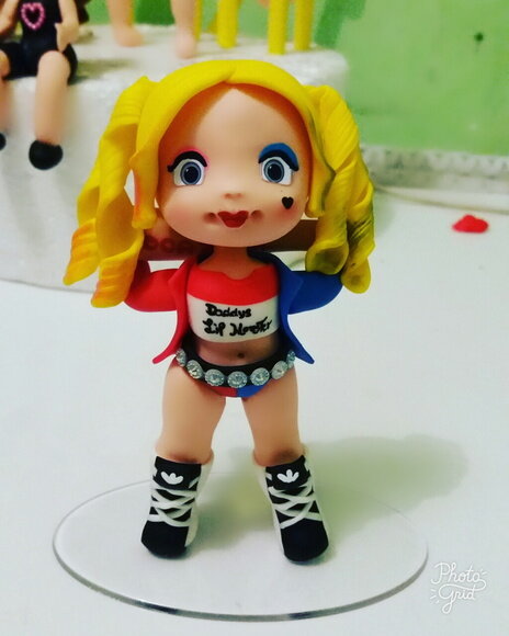 Topo de Bolo Arlequina