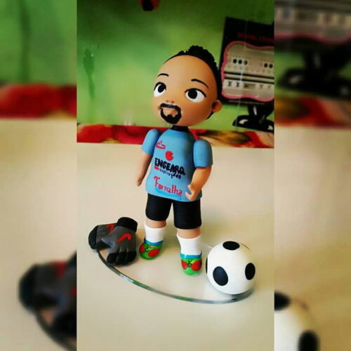 Topo de Bolo Jogador de Futebol