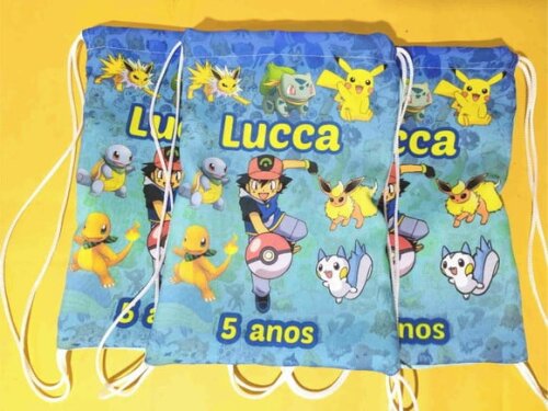Bolsinha Mochilinha Pokemon