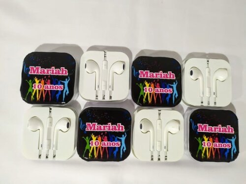 Fone de Ouvido Personalizado Pequeno com microfone