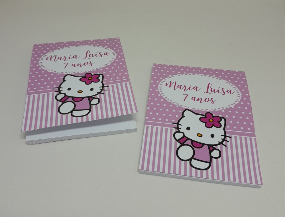 Kit 30 Lembrancinhas Bloquinho com Lápis Hello Kitty - Vários T
