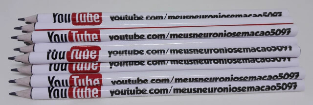 Kit 20 Lembrancinhas Bloquinho com Lápis You Tube - Vários Tema