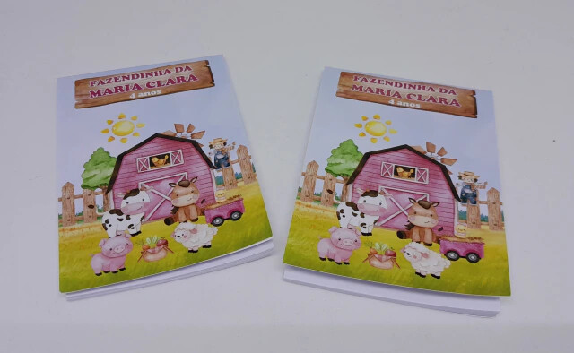 Kit 20 Lembrancinhas Bloquinho com Lápis Fazendinha - Vários Te
