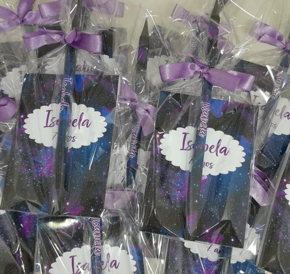 Kit 20 Lembrancinhas Bloquinho com Lápis Galáxia - Vários Tema