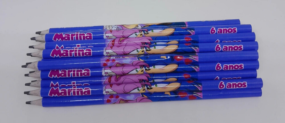 Kit 20 Lembrancinhas Bloquinho com Lápis Sonic - Vários Temas D