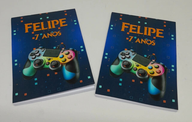 Kit 20 Lembrancinhas Bloquinho com Lápis Vídeo Game - Vários T