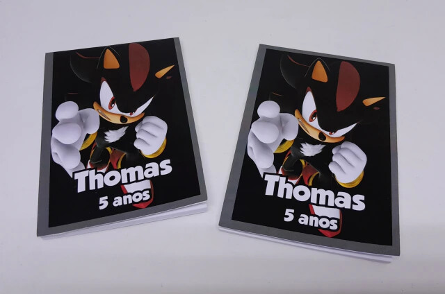 Kit 20 Lembrancinhas Bloquinho com Lápis Sonic - Vários Temas D