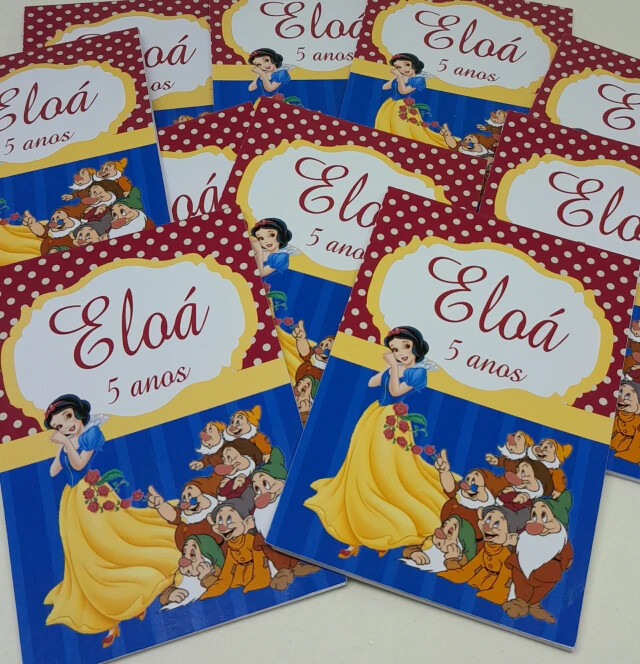 Kit 20 Lembrancinhas Bloquinho com Lápis Branca de Neve - Vário