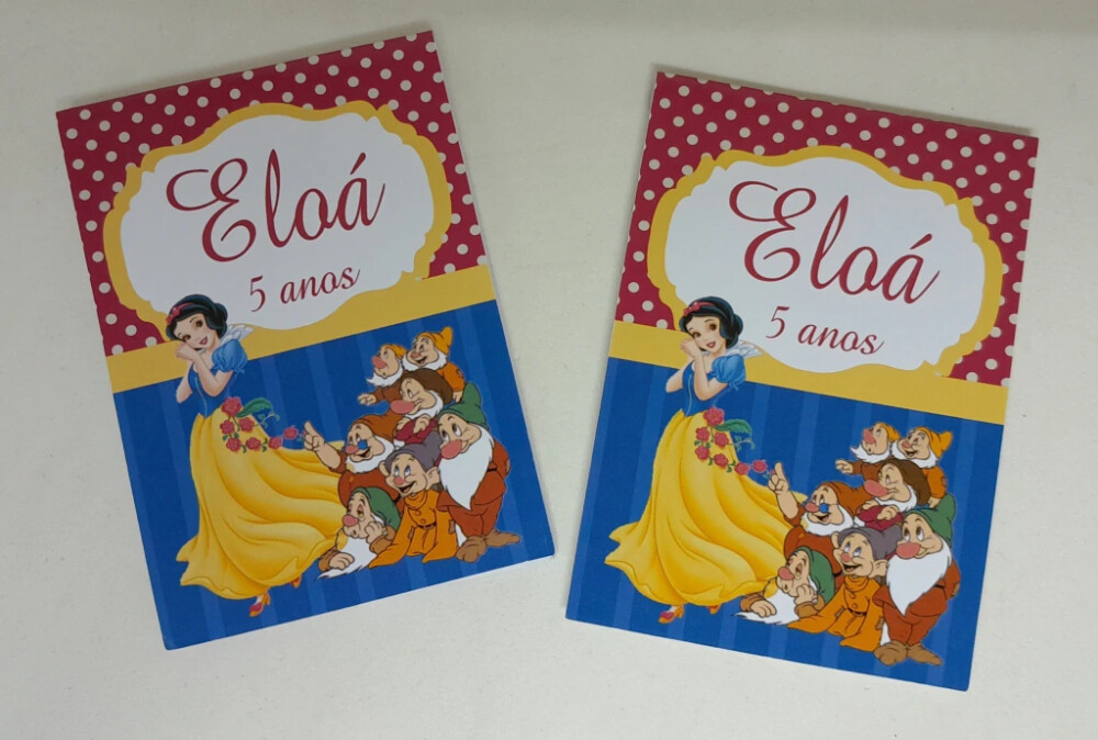 Kit 20 Lembrancinhas Bloquinho com Lápis Branca de Neve - Vário