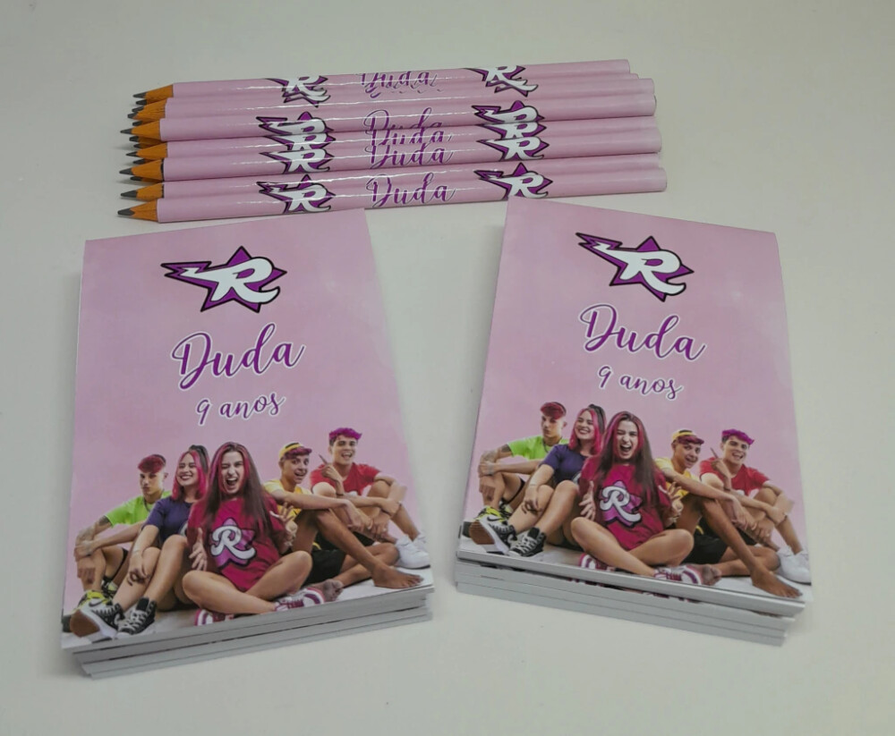 Kit 20 Lembrancinhas Bloquinho com Lápis Emily Vick - Vários Te