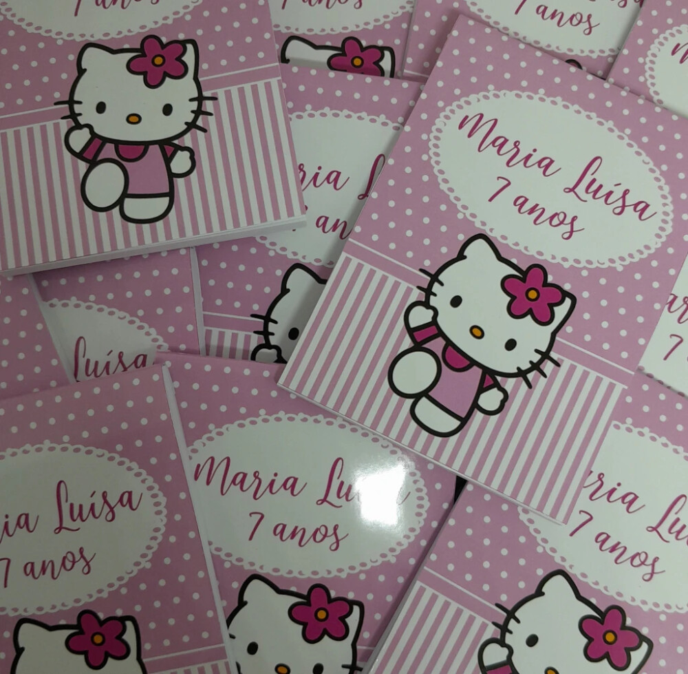 Kit 20 Lembrancinhas Bloquinho com Lápis Hello Kitty - Vários T