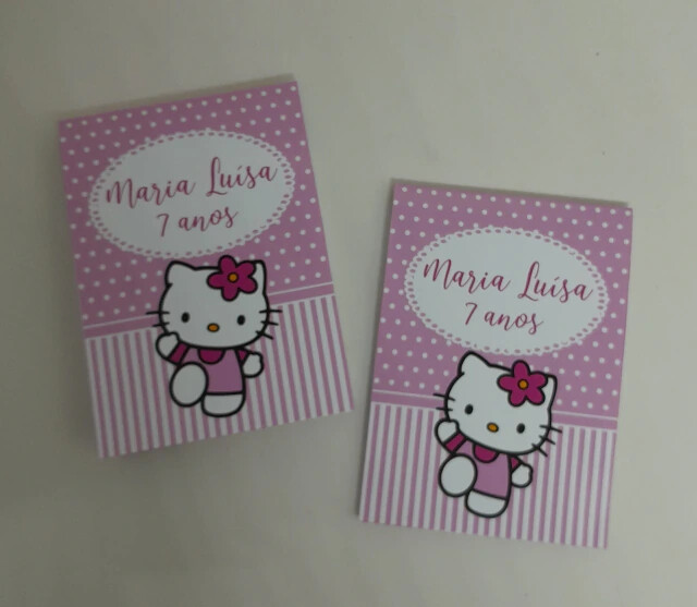 Kit 20 Lembrancinhas Bloquinho com Lápis Hello Kitty - Vários T
