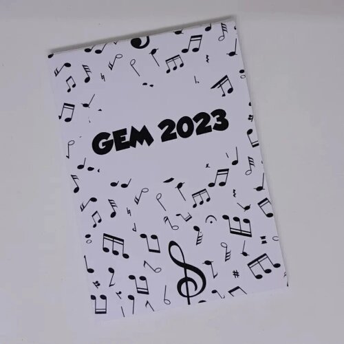 Kit 20 Lembrancinhas Bloquinho com Lápis Notas Musicais - Vário