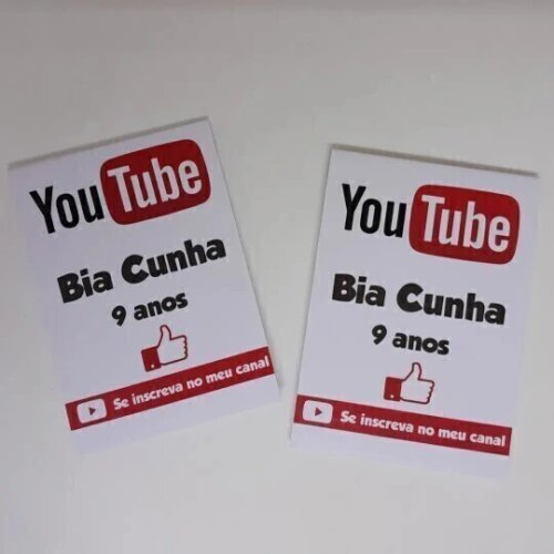 Kit 20 Lembrancinhas Bloquinho com Lápis You Tube - Vários Tema