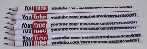 Kit 20 Lembrancinhas Bloquinho com Lápis You Tube - Vários Tema