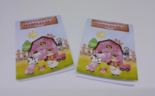 Kit 20 Lembrancinhas Bloquinho com Lápis Fazendinha - Vários Te