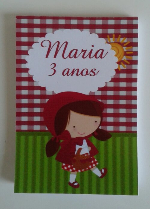 Kit 20 Lembrancinhas Bloquinho com Lápis Chapeuzinho Vermelho - 