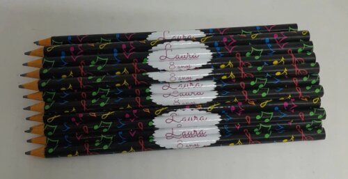 Kit 20 Lembrancinhas Bloquinho com Lápis Notas Musicais - Vário