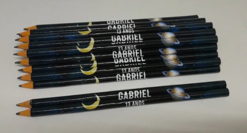 Kit 20 Lembrancinhas Bloquinho com Lápis Galáxia - Vários Tema