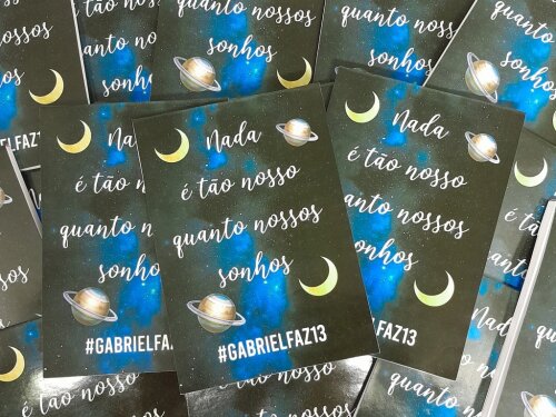 Kit 20 Lembrancinhas Bloquinho com Lápis Galáxia - Vários Tema