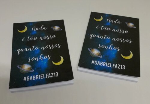 Kit 20 Lembrancinhas Bloquinho com Lápis Galáxia - Vários Tema