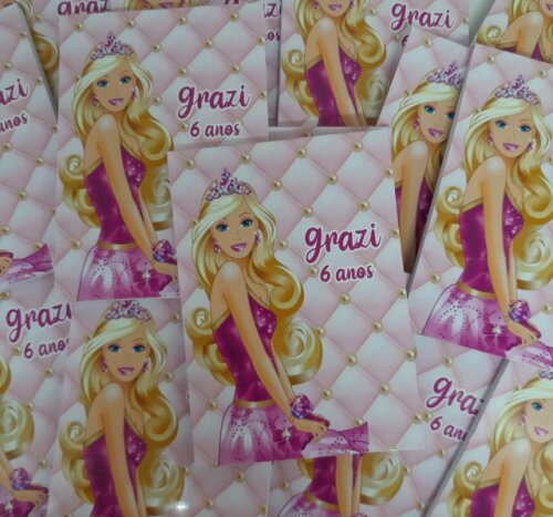 Kit 20 Lembrancinhas Bloquinho com Lápis Barbie - Vários Temas 