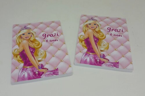 Kit 20 Lembrancinhas Bloquinho com Lápis Barbie - Vários Temas 
