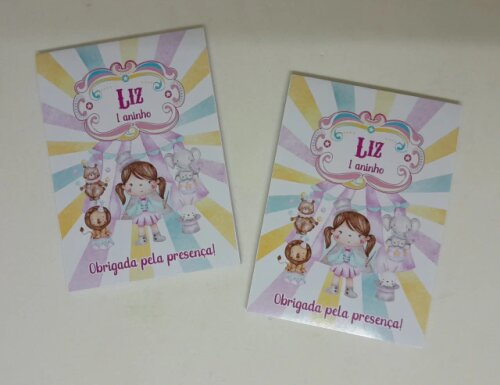 Kit 20 Lembrancinhas Bloquinho com Lápis Circo Rosa - Vários Te