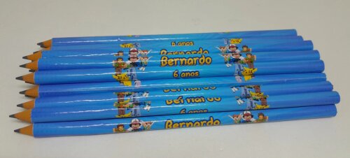 Kit 20 Lembrancinhas Bloquinho com Lápis Pokémon - Vários Tema